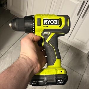 Ryobi Cordless Drill in Black and Green
